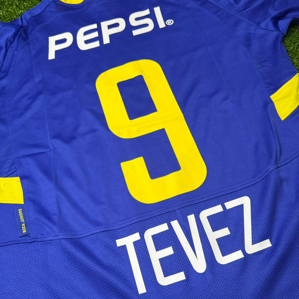 Carlos Tevez Boca Juniors 2003 2004 Retro Jersey – Detailed View