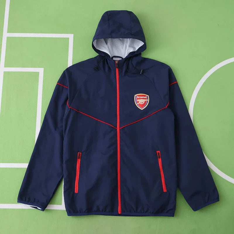 Arsenal 2025-26 Season Hoodie Football Windbreaker Windjacke – Detailed View