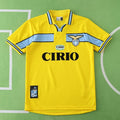 Lazio 98/99 Season Away Yellow Retro Jersey – Back View