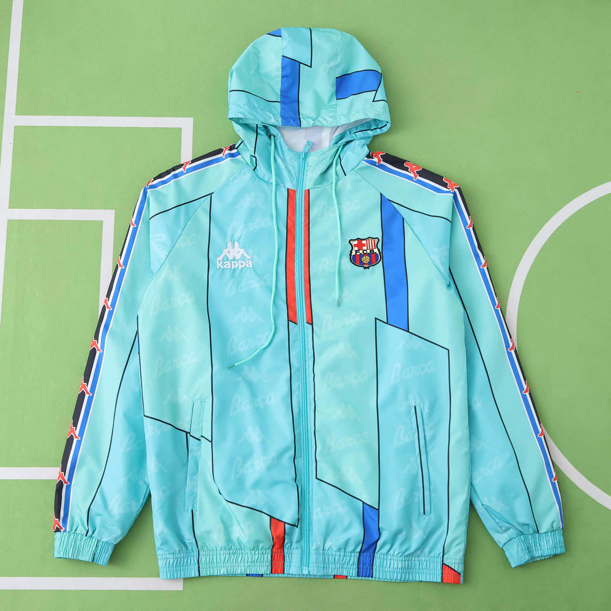 1996/97 Barcelona Retro Both Sides Windbreaker – Detailed View