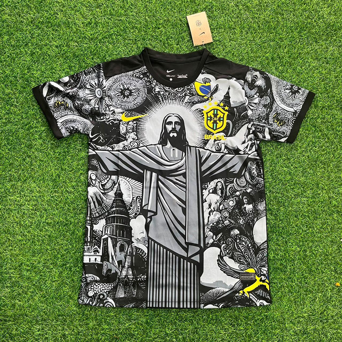 Garrincha Brazil Iconic Retro Football Jersey – Front View
