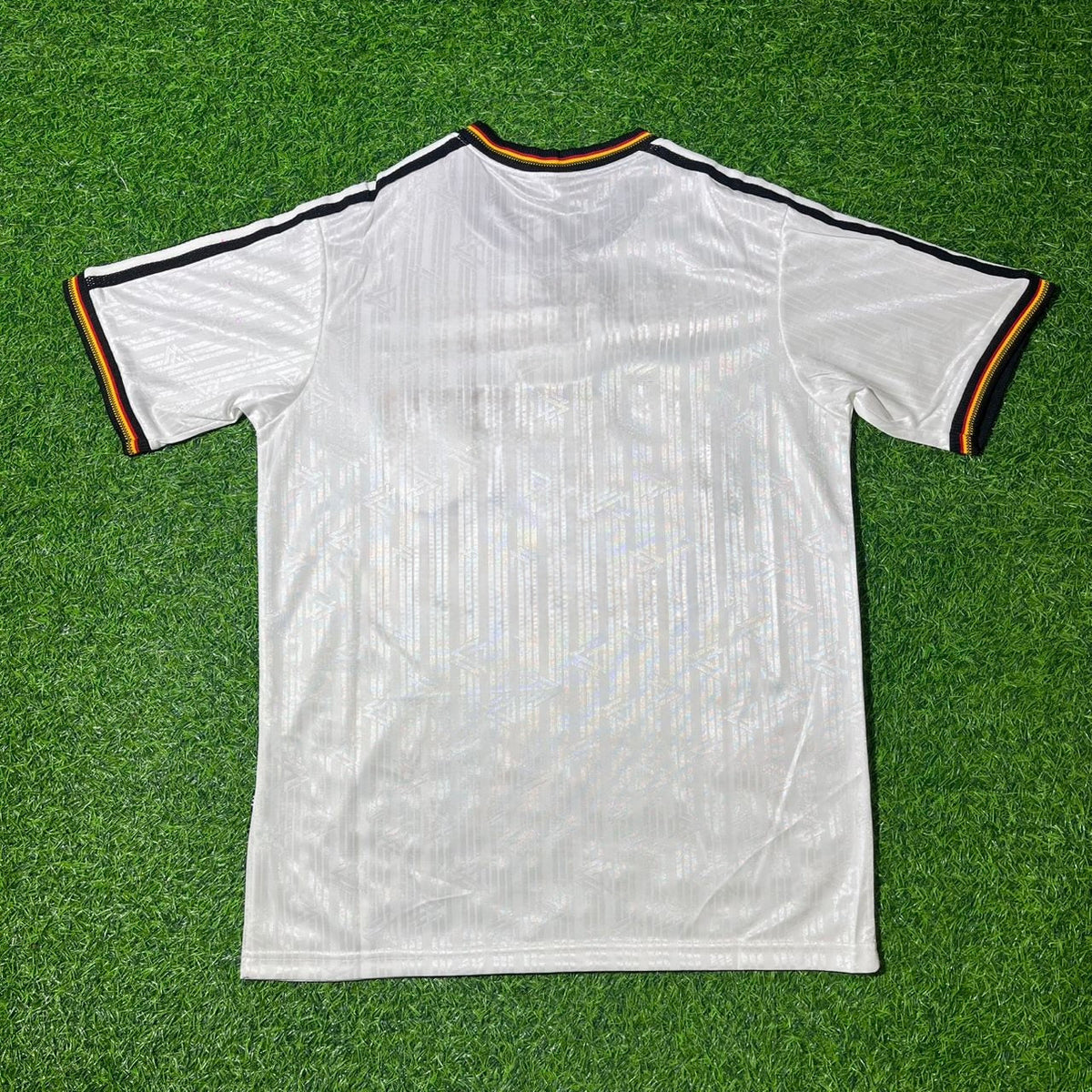 1996 Deutschland EM Germany Finale Heim Retro Fußballtrikot Set Jersey – Front View