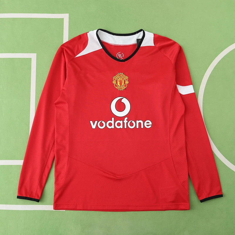Manchester United FC 04/05 Season Home Red Retro Football Jersey – Back View