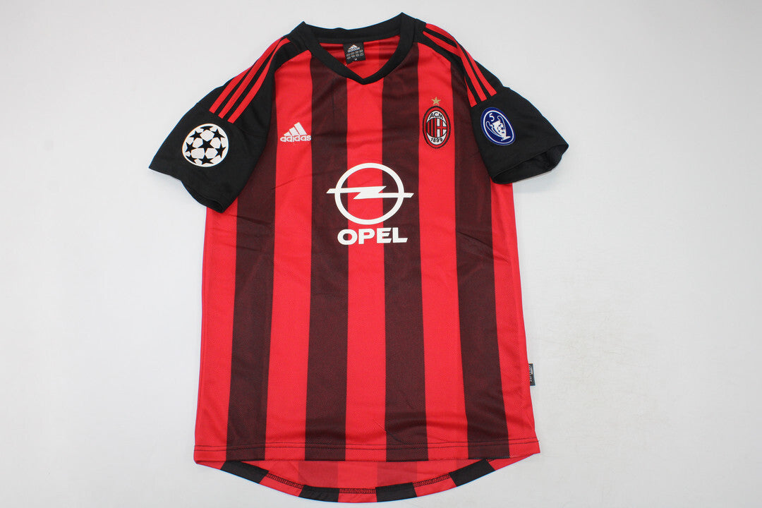 2002/03 Andriy Shevchenko AC Milan Red Home Retro Football Jersey Collection – Front View