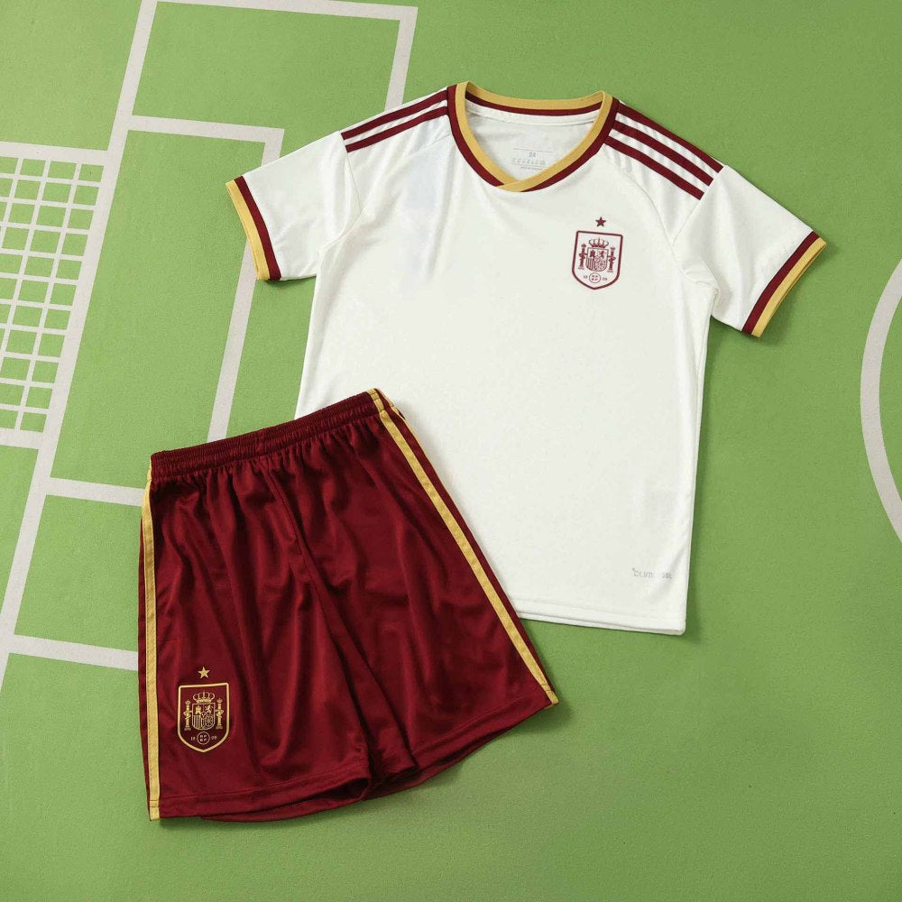 Spain 2026 World Cup Away Kids Kit Football Jersey – Back View