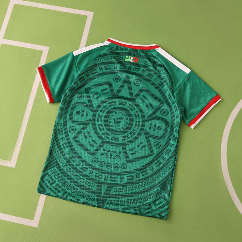 2026 Mexico World Cup Home Kids Football Jersey – Detailed View