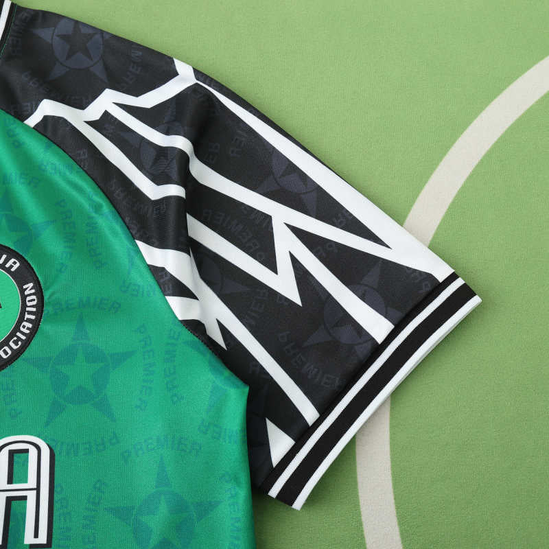 Nigeria 95/96 Season Home Retro Green Football Jersey – Detailed View
