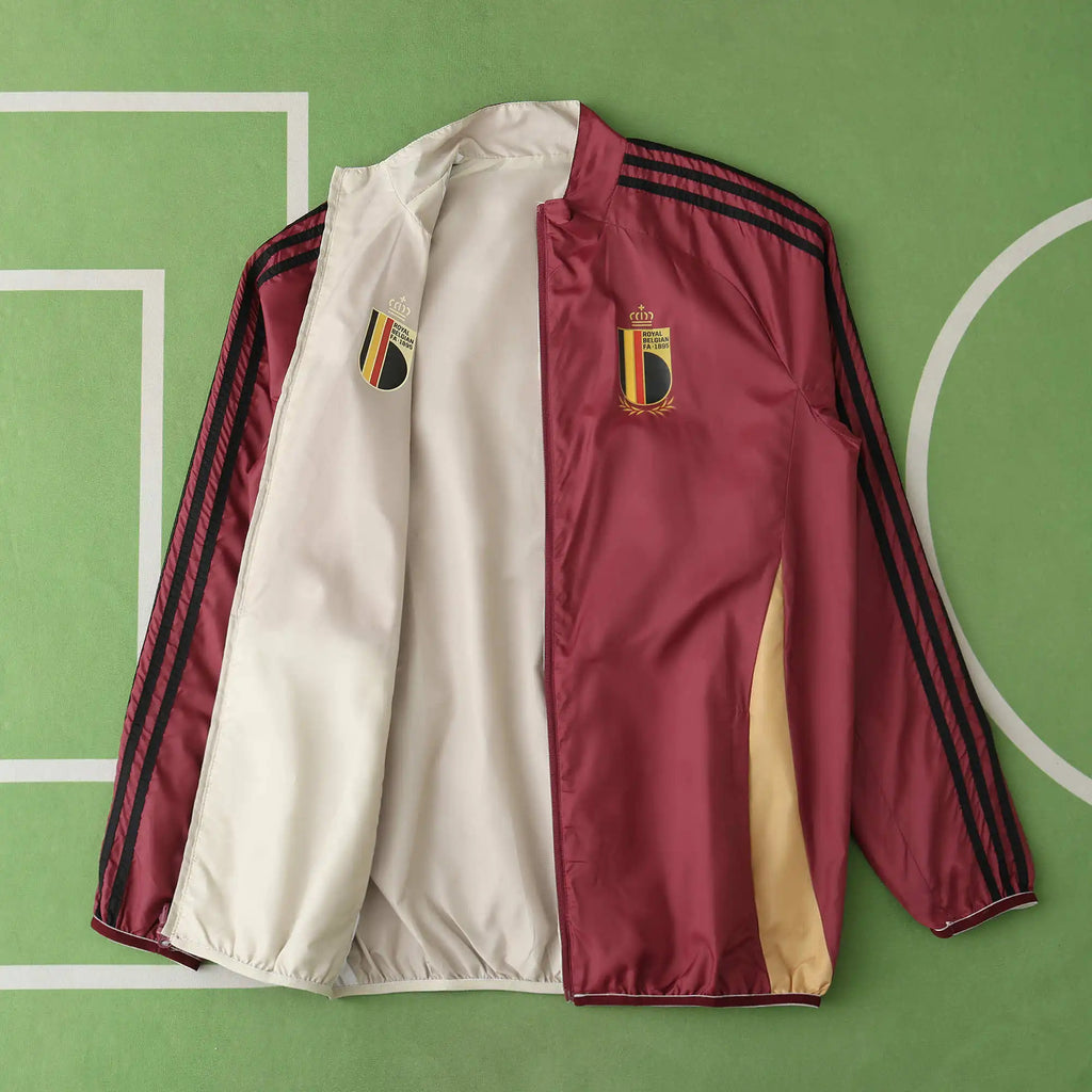 Belgium 2025-26 Both Sides Football Windreaker - Windschutz Coupe-Vent - Windjack – Back View