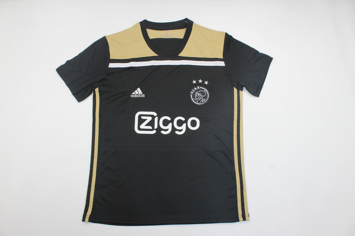 2018 Ajax 2019 Black Retro Football Jersey – Front View
