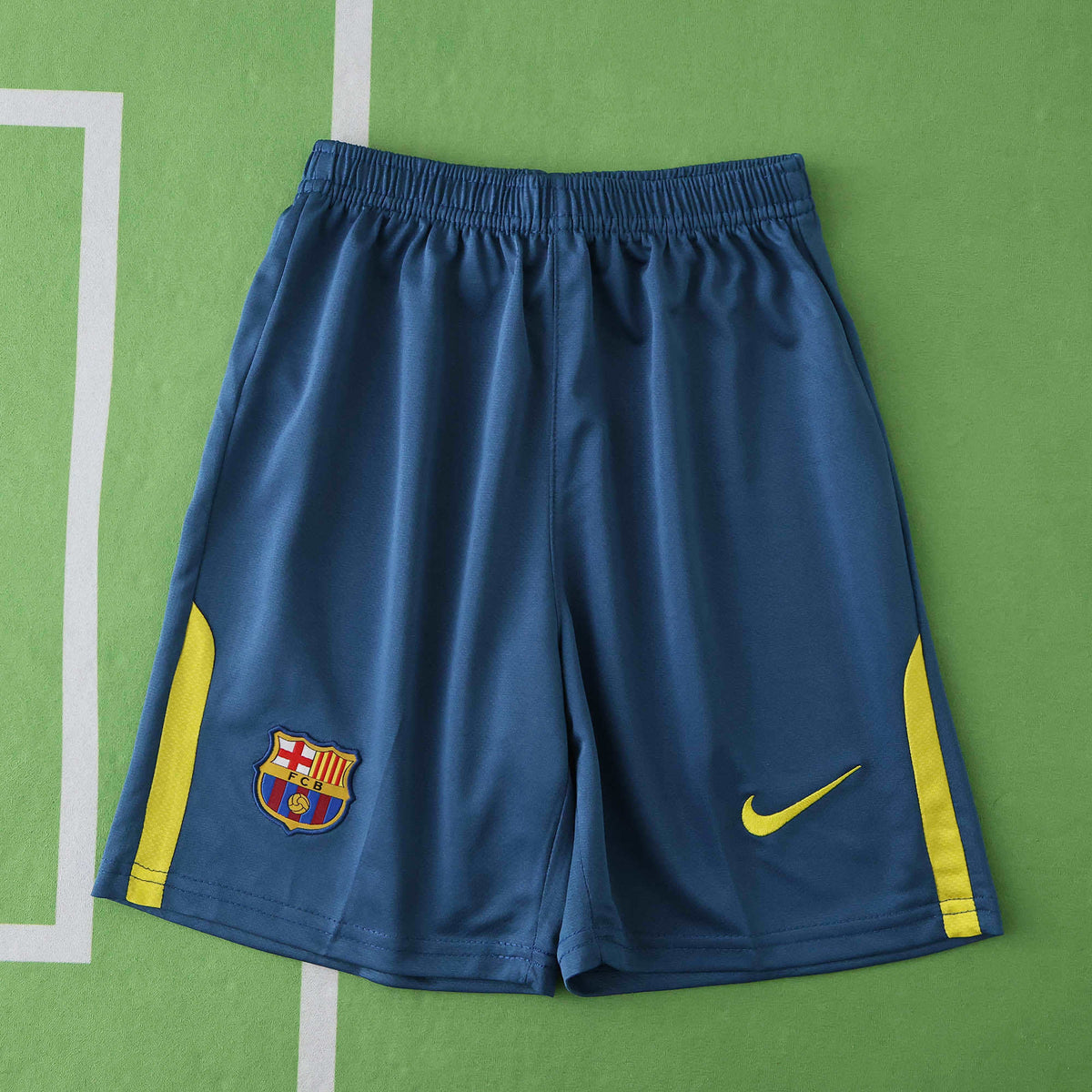 FC Barcelona 2008-2009 Season Away Kids Yellow Retro Football Jersey Trikot Maillot V4