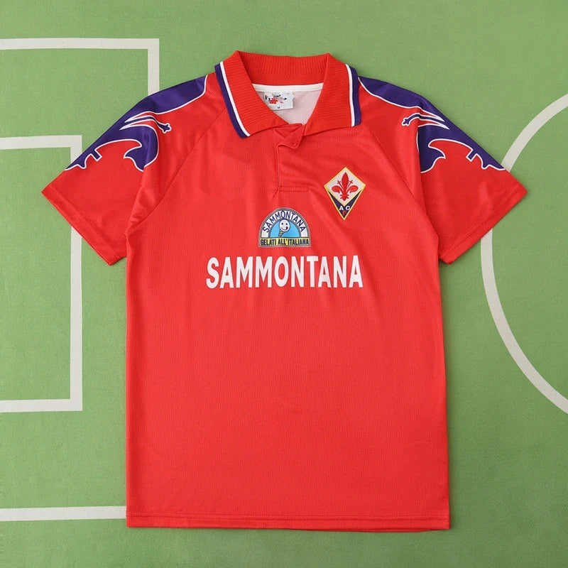 ACF Fiorentina 95/96 Season Red Third Retro Jersey – Back View