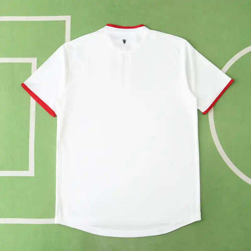 Manchester United F.C 12/13 Season Away White Retro Jersey – Detailed View