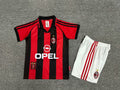 Ac Milan Retro Kids Children Set Retro Football Jersey – Back View