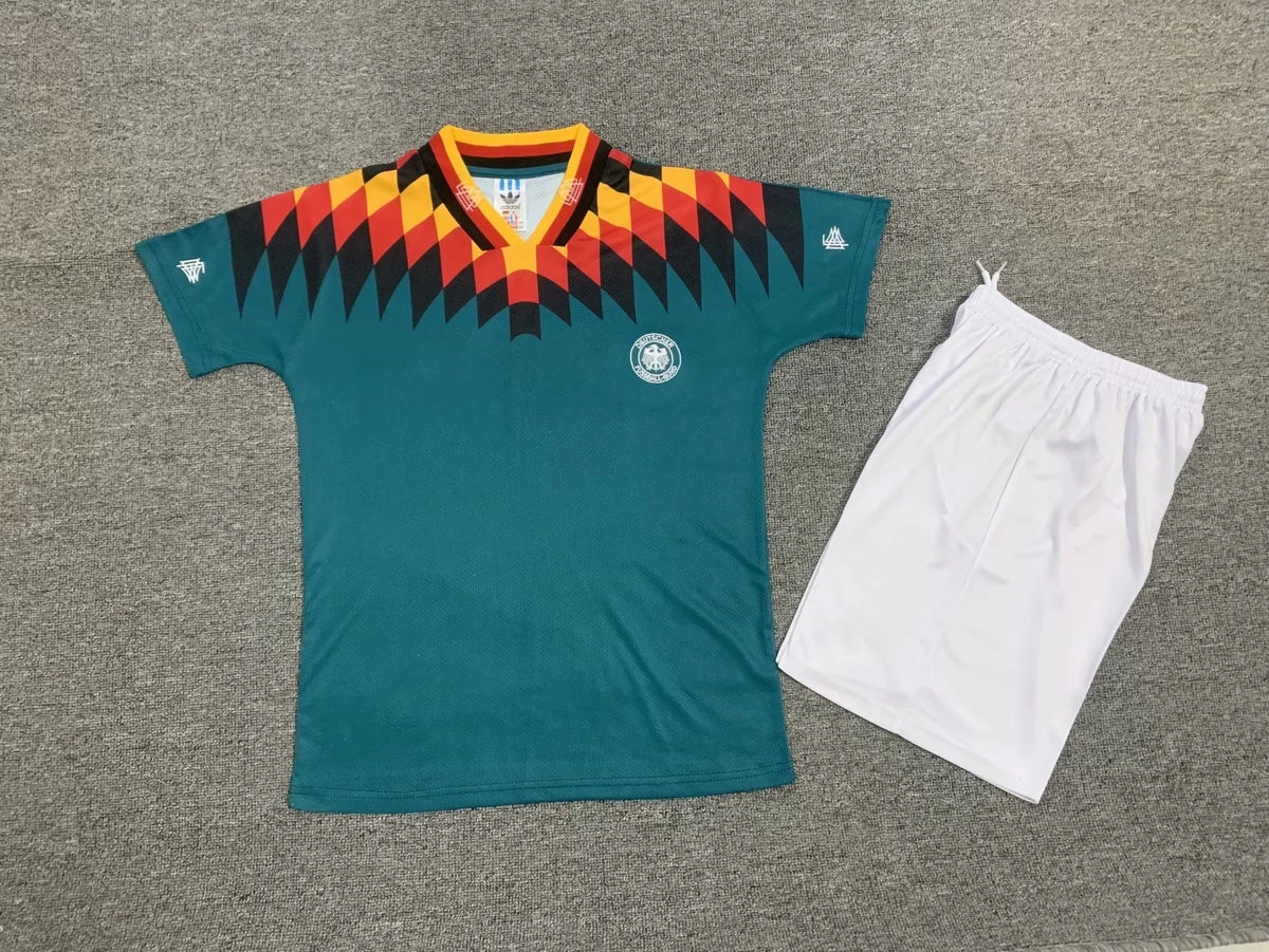 Deutchland 90's Kids Children Set Retro Football Jersey Kinder – Back View