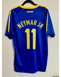 Neymar JR Brazil 2010 World Cup Retro Blue Jersey – Back View