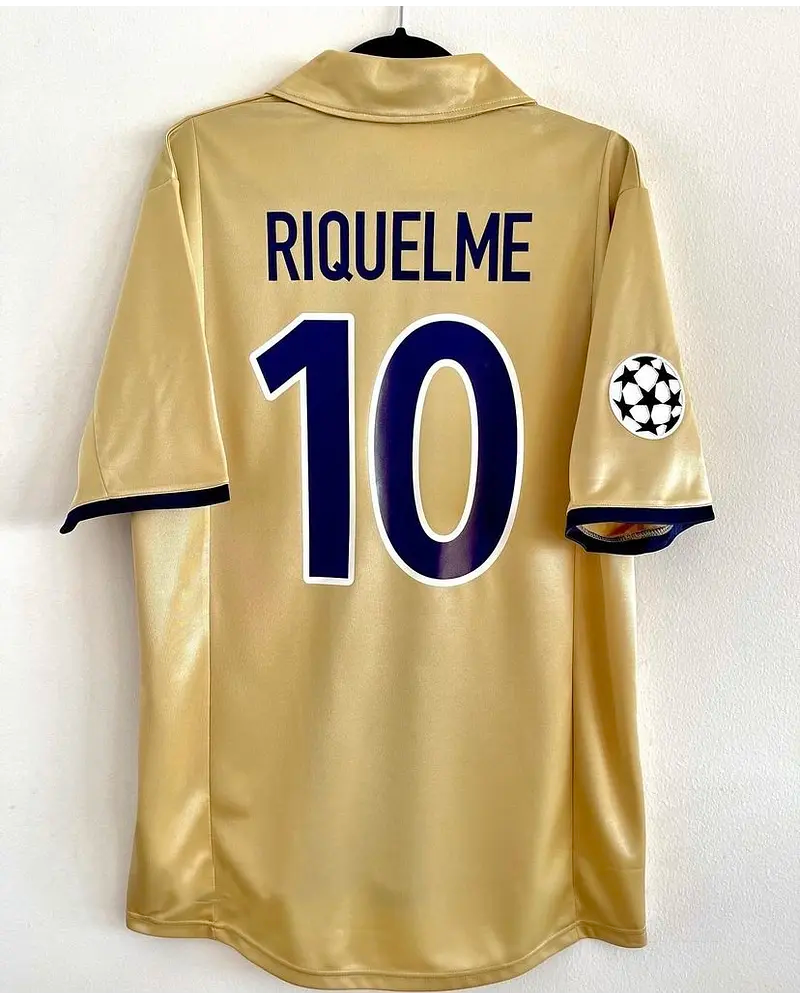Juan Roman Riquelme Barcelona 2001 2002 Season Retro Jersey – Back View