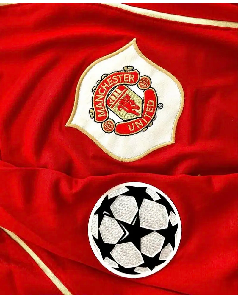 2006 Cristiano Ronaldo #7 Manchester United 2007 Red Golden Football Jersey – 5