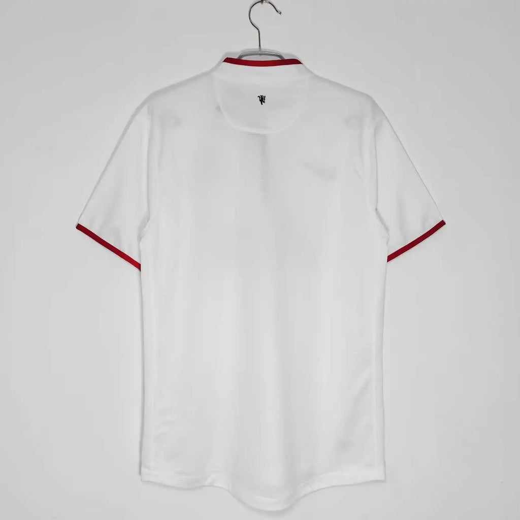 2012/13 Manchester United White Away Black Retro Fan Version Jersey – Detailed View