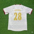 Arsenal 2004 2005 Away Retro White Jersey – Kolo Toure #28 – Back View