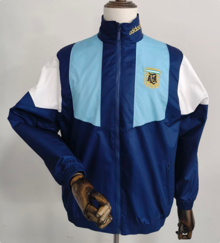 2026 Argentina World Cup Blue White Windbreaker Jacket – Back View