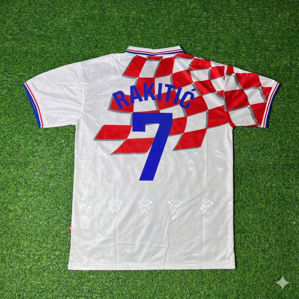 Croatia Retro Football Jersey – Ivan Rakitic – Back View
