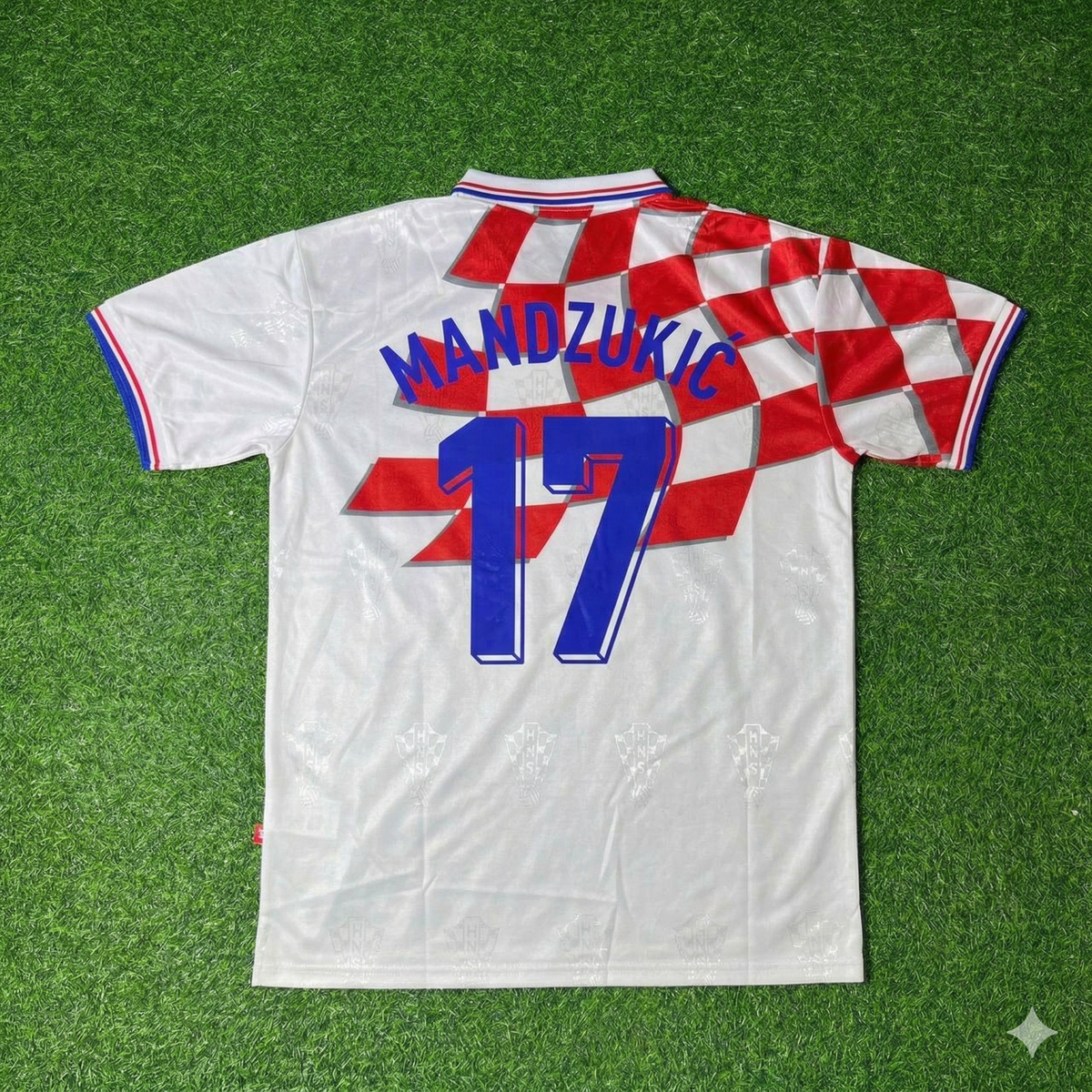 Croatia Retro Football Jersey – Mario Mandzukic – Back View