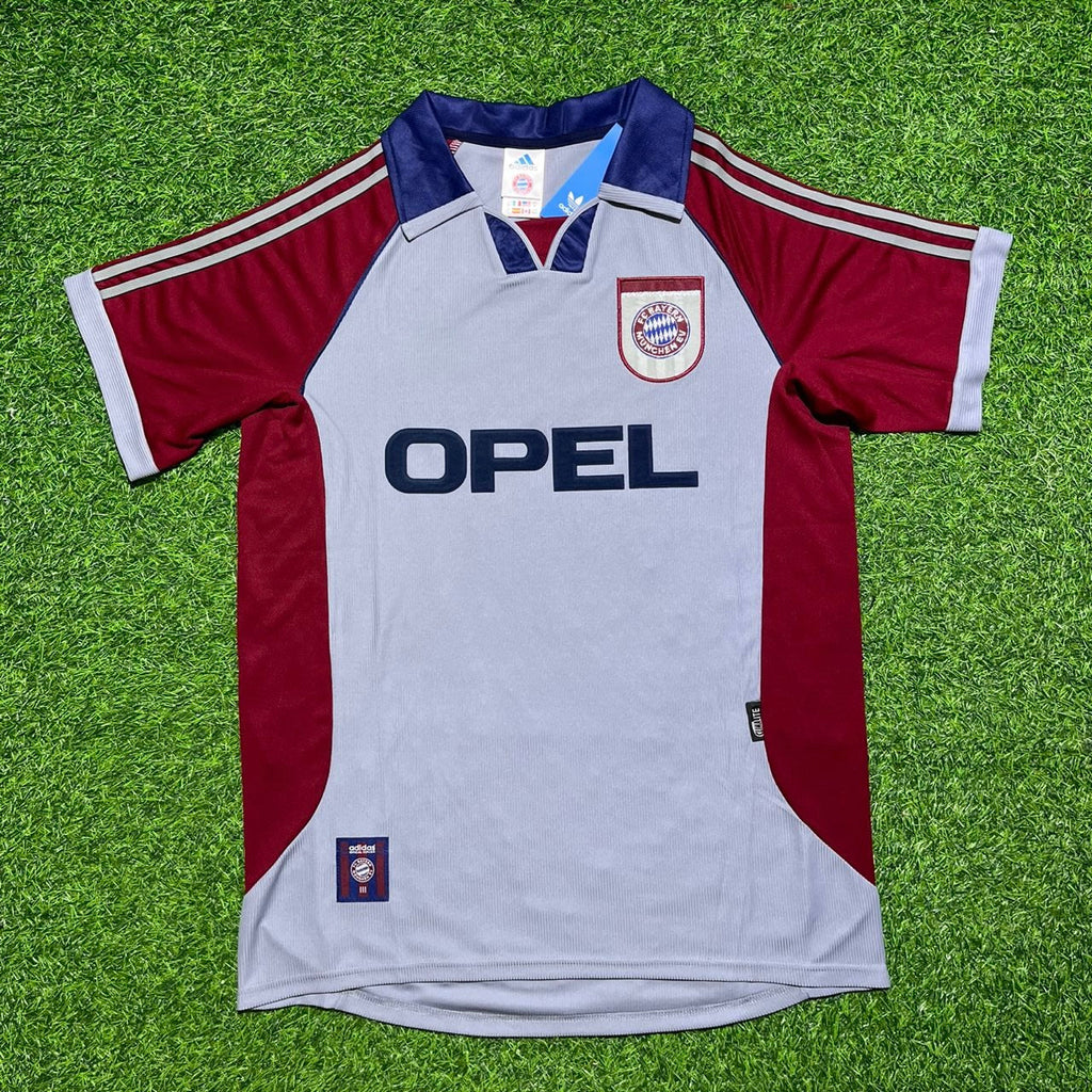 Bayern München 1998/99 Saison Grau Auswärts Retro – FC – Back View