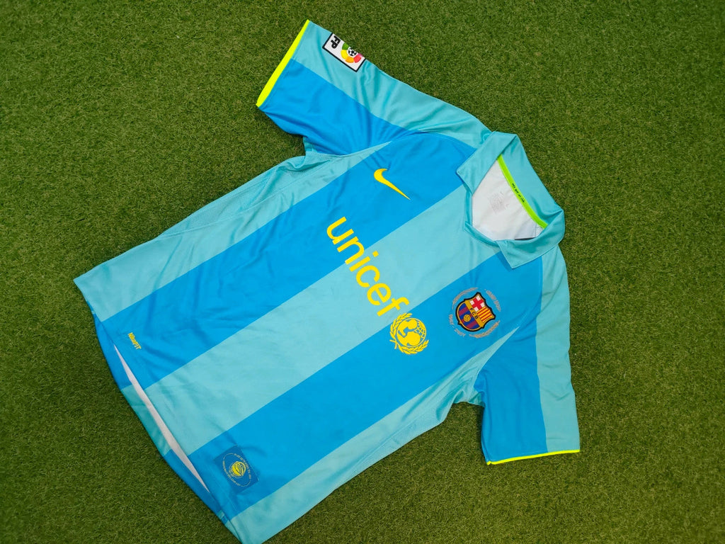 2008 Samuel Eto'o Barcelona Away Blue Retro Football Jersey – 7