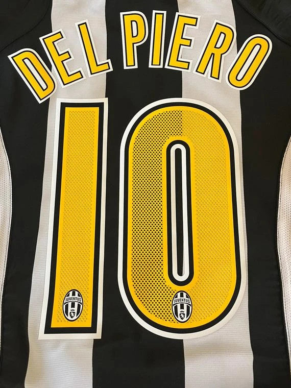 2004/05 Alessandro Del Piero Juventus White & Black Retro Football Jersey – Detailed View