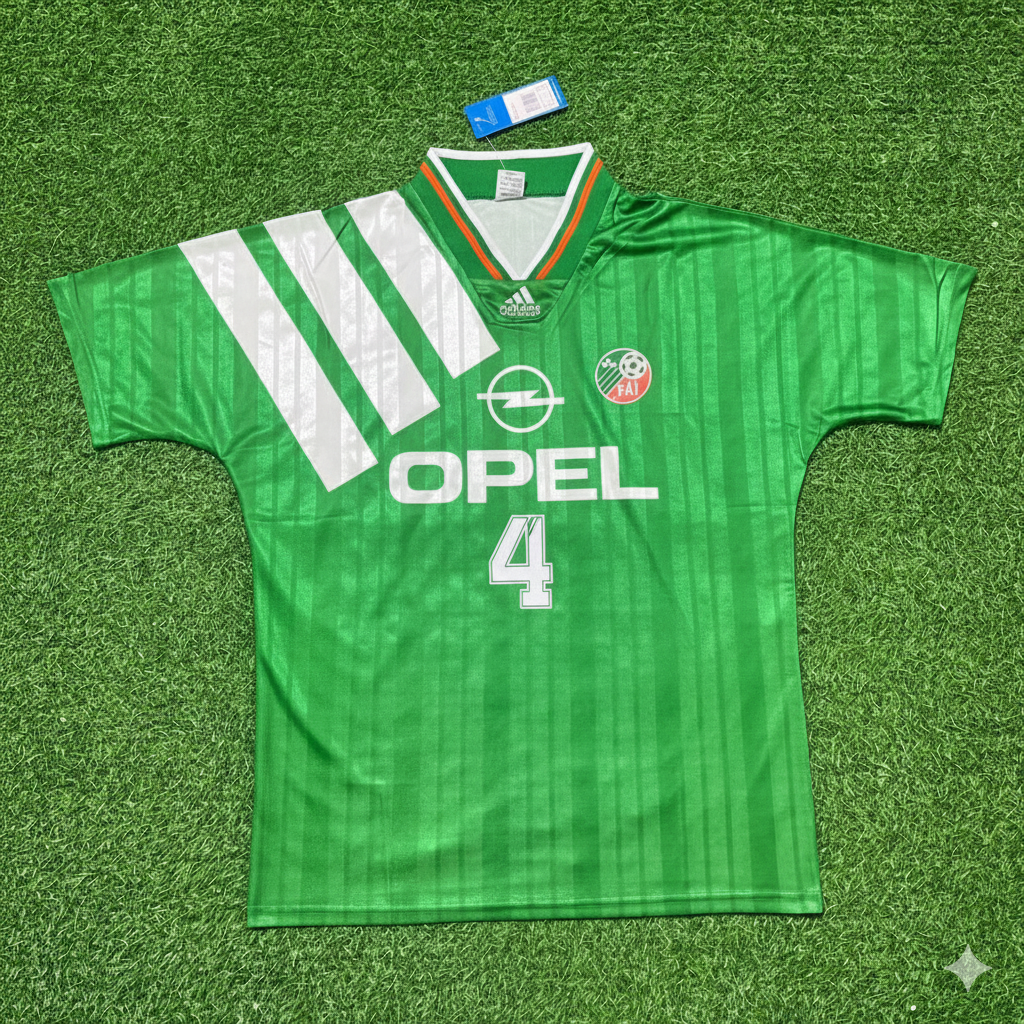 Ireland EIRE Retro Football Jersey – John O'Shea – Front View