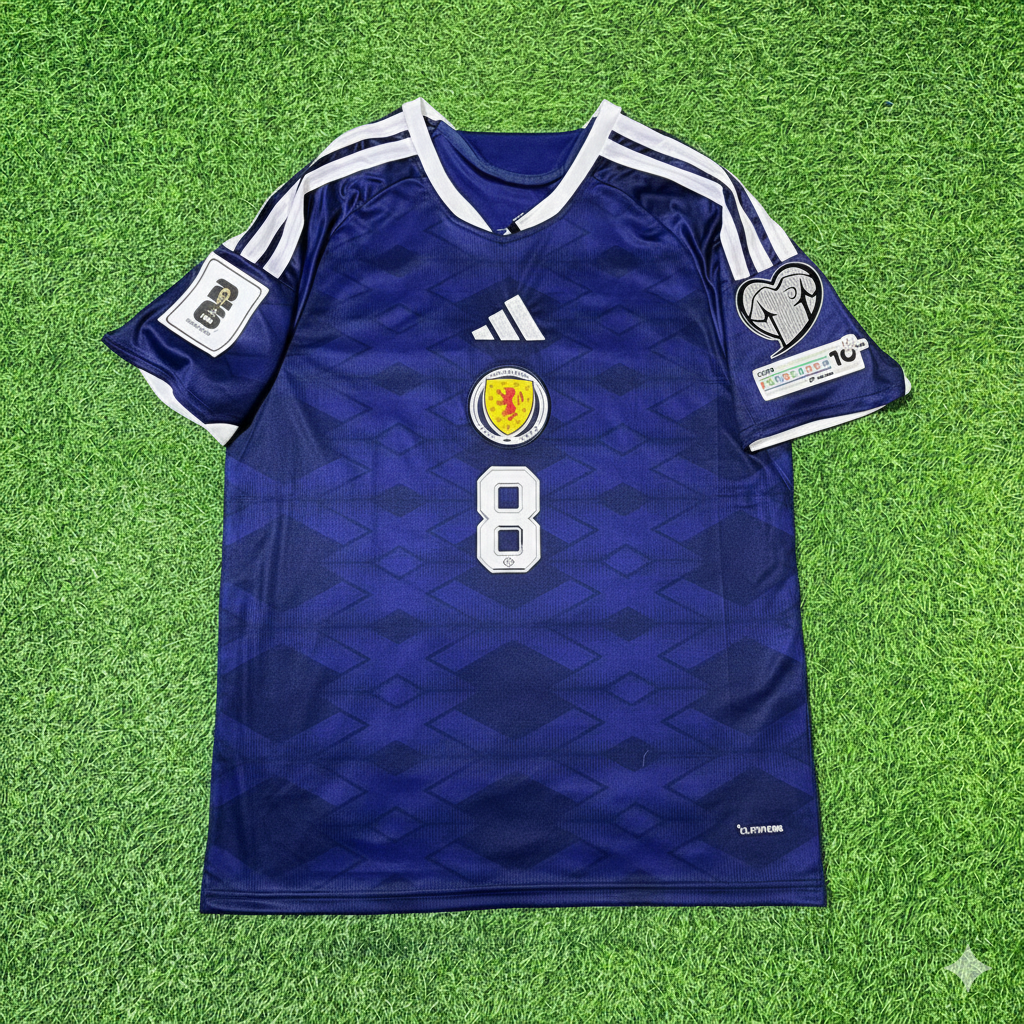 Scotland 2026 World Cup Football Jersey – Billy Gilmour – Front View