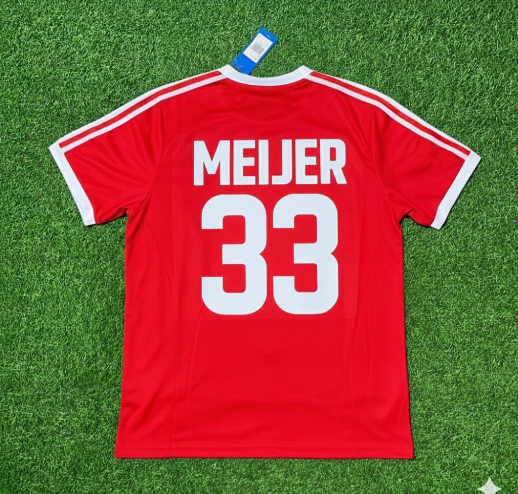 Erik Meijer Hamburger SV Rotes Heimtrikot Retro – Back View