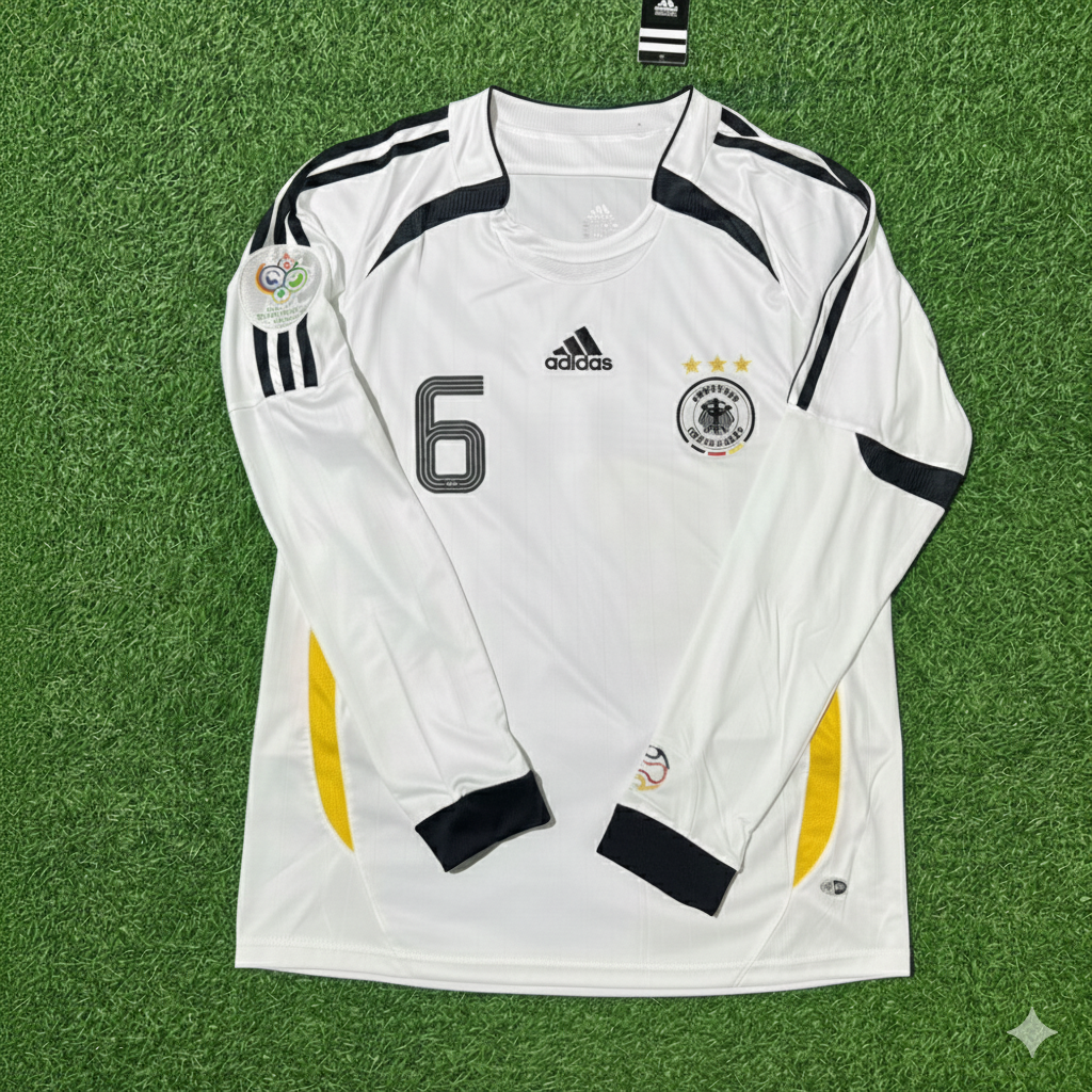 Germany World Cup Long Sleeve White Retro Football Jersey – Joshua Kimmich – Front View