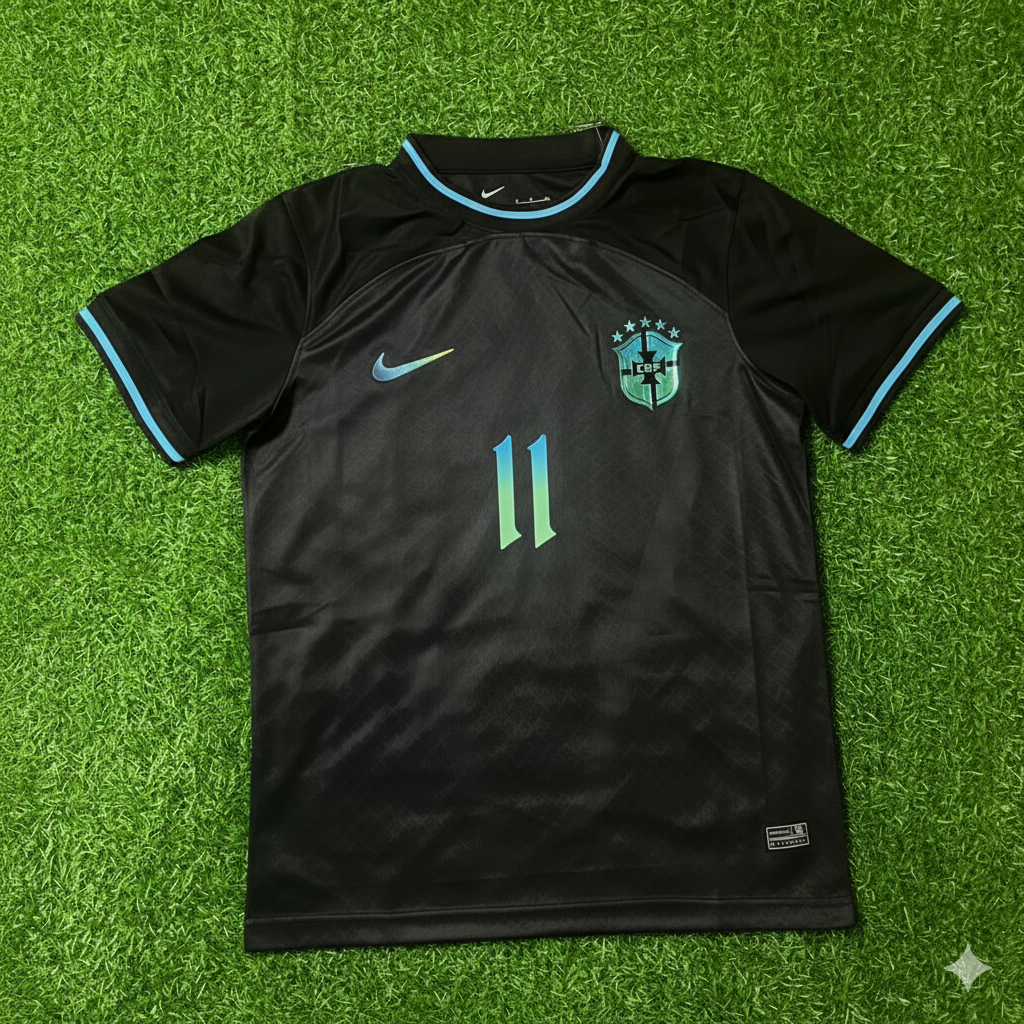 Philippe Coutinho Brazil Retro Football Jersey – Front View