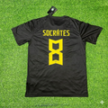 Socrates Brazil Black Retro Football Jersey Collection – Back View