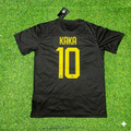 Brazil Black Retro Football Jersey – Kaka – Back View