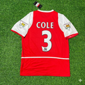 Arsenal 2002/03 EPL Patch Home Retro Football Jersey – Ashley Cole 3 – Back View