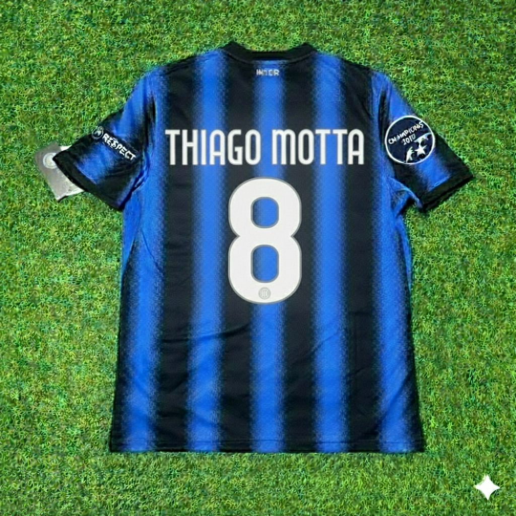 2011/12 Thiago Motta Inter Football Jersey – Back View
