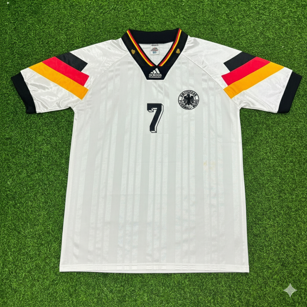 Germany 1992 Retro Football Jersey – Andreas Möller – Front View