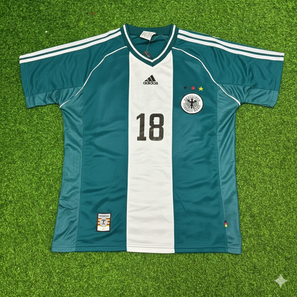 Germany 1998 World Cup Away Retro Football Jersey – Jürgen Klinsmann – Front View