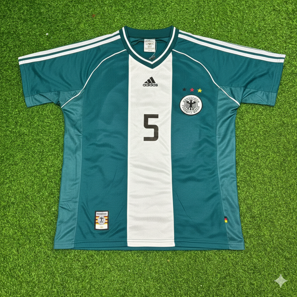 Germany 1998 World Cup Away Retro Football Jersey – Thomas Helmer – Front View