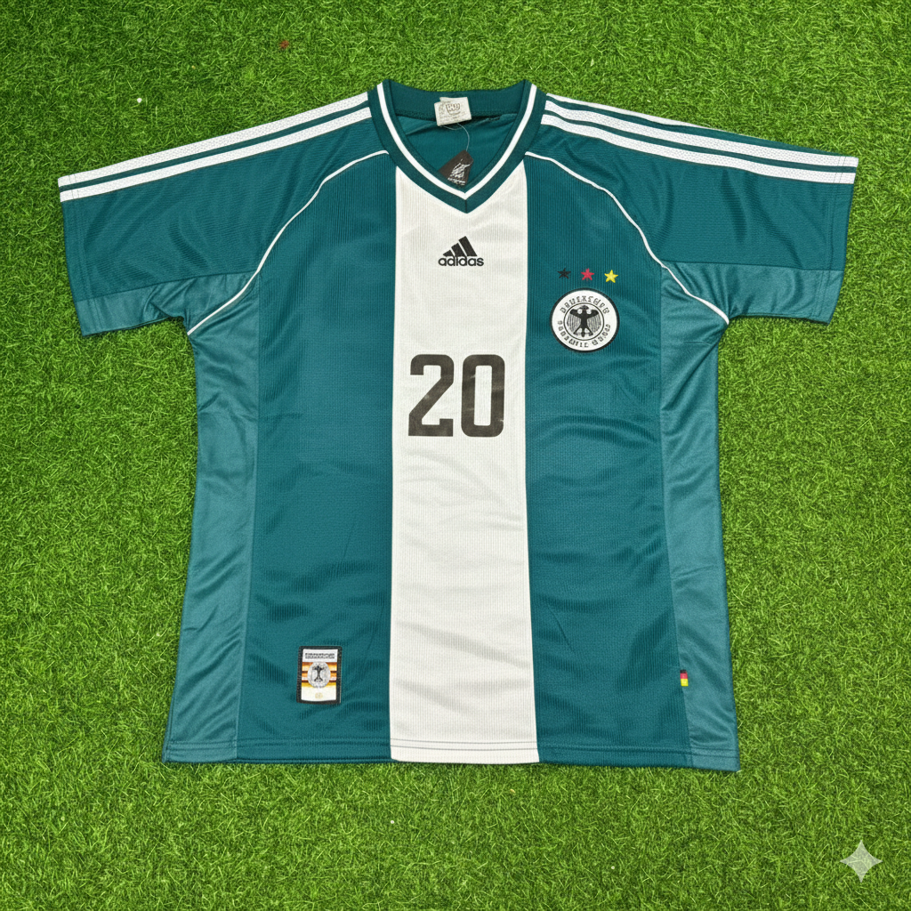 1998 Germany World Cup Oliver Bierhoff Away Retro Football Jersey – Front View