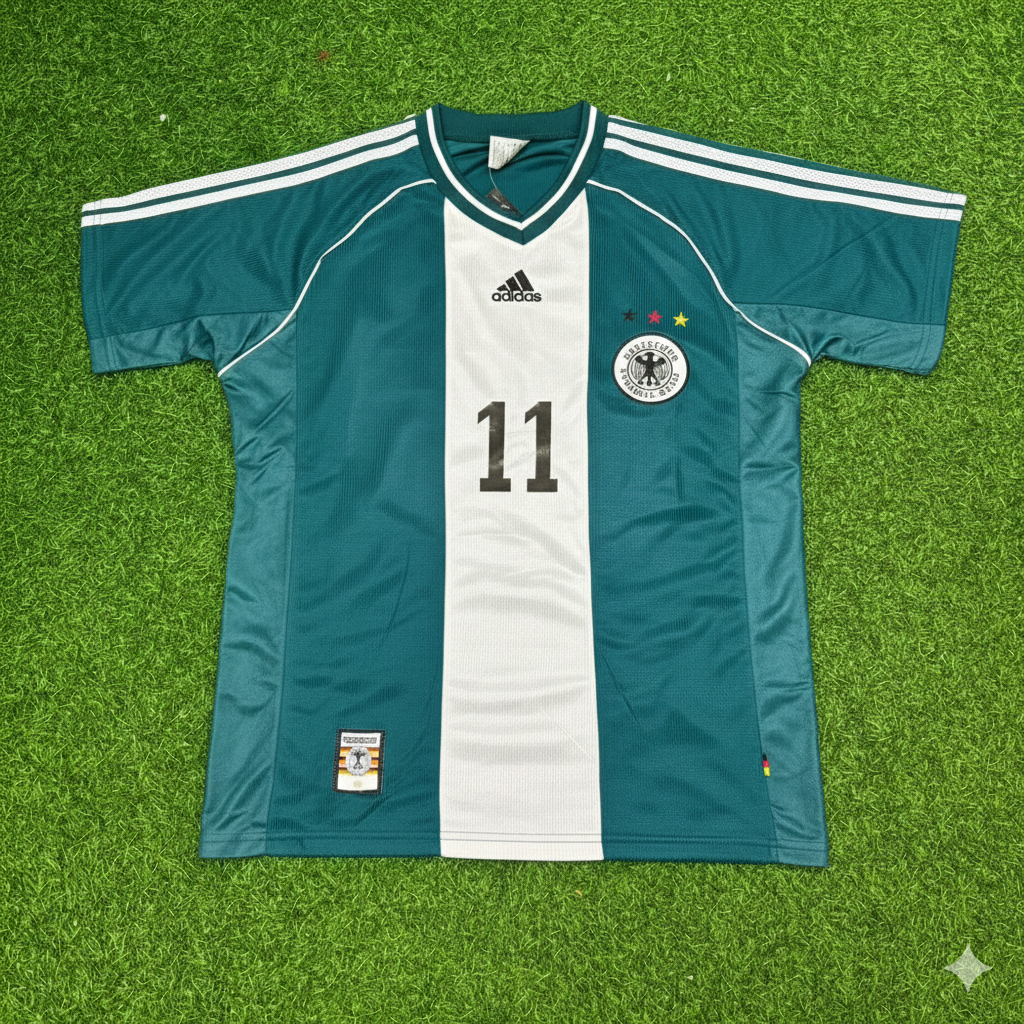 Germany Away Retro Football Jersey – Karl-Heinz Rummenigge – Front View