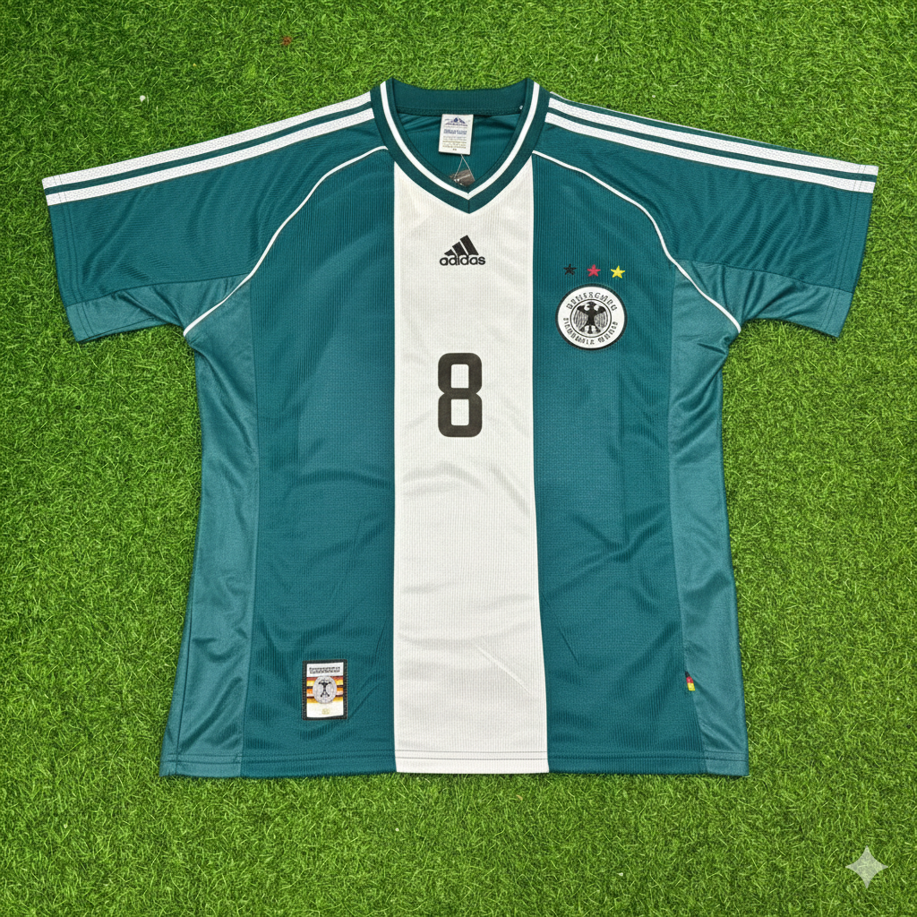1998 Germany World Cup Lothar Matthäus Away Retro Football Jersey – Front View