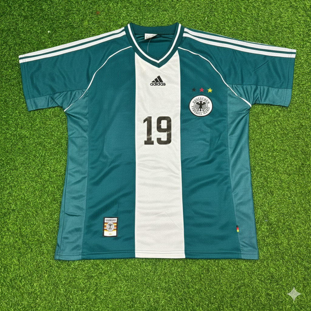 Germany 1998 World Cup Away Retro Football Jersey – Stefan Reuter – Front View