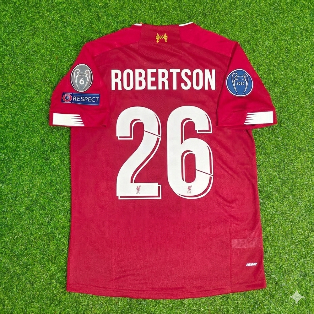 Liverpool 2019 20 Retro Kit Jersey – Andrew Robertson – Back View