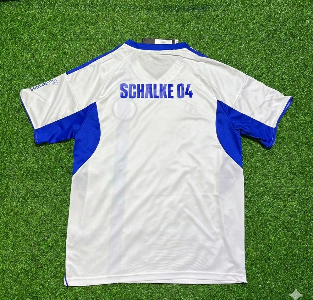 Schalke 04 White New Season Football Jersey – Front View
