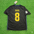 2016/17 Saul Niguez 8 Atletico Madrid Black Away Retro Football Jersey – Back View