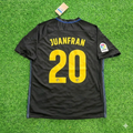 Atletico Madrid 2016-17 Black Away Retro Kit Jersey – Juanfran 20 – – Back View