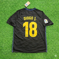 Atletico Madrid 2016-17 Black Away Retro Kit Jersey – Diogo Jota 18 – – Back View